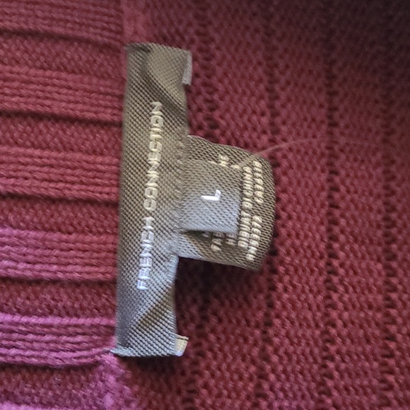 French Connection Mozart Ribbed High Neck Sweater Purple Women's Large NWOT - Picture 3 of 5